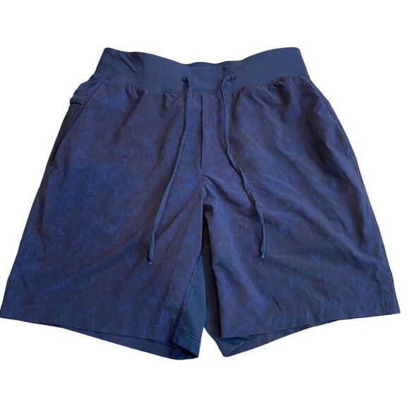 Lululemon Men’s S T.H.E. Short 7" LinerlessGravel Dust True‎ Navy Multi Athletic - Picture 2 of 13